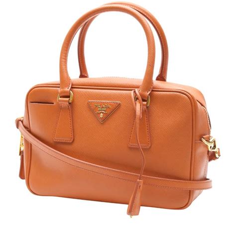 borsa prada collection pelle saffiano modello grande tracolla colore arancione|Prada Livermore.